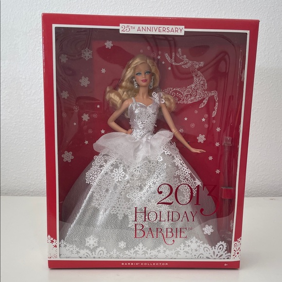 Barbie 25th Anniversary Holiday Doll - Elegant Silver and White